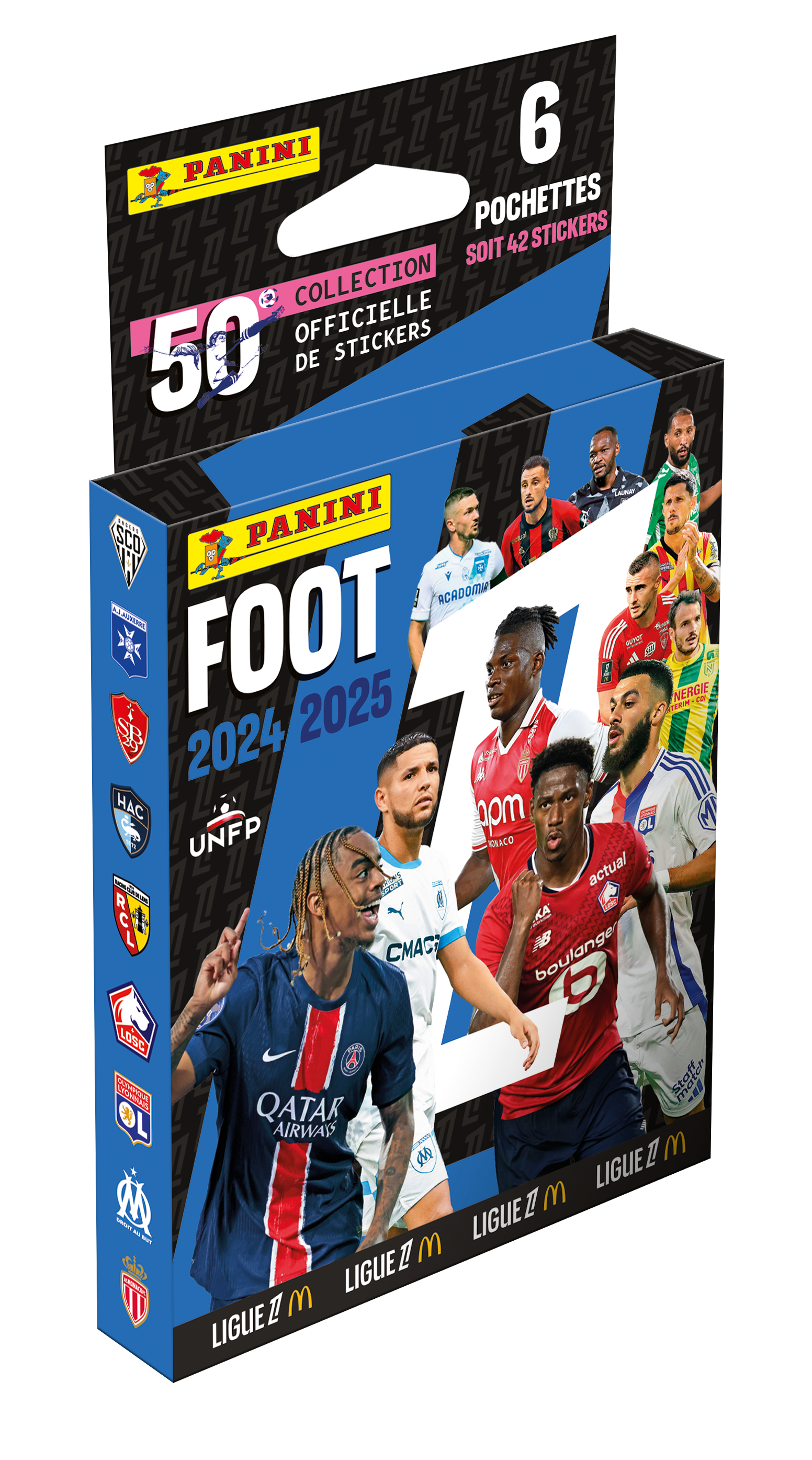 Blister 6 pochettes - Foot 2024-2025 Ligue 1 McDonald's - Panini