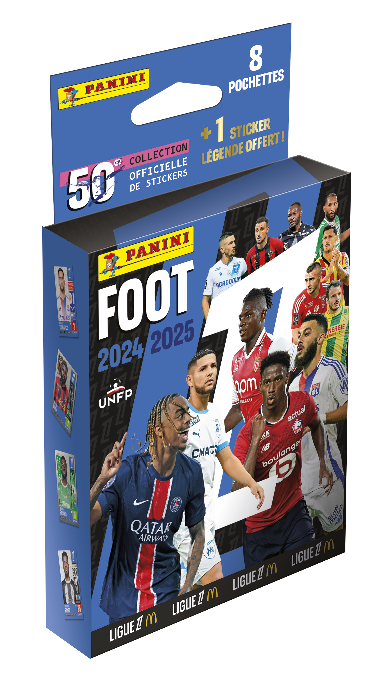 Blister 8 pochettes + 1 sticker EL - Foot 2024-2025 Ligue 1 McDonald's - Panini