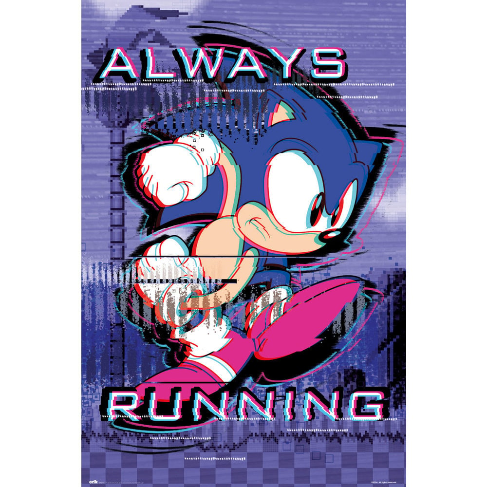 Poster always running Sonic 61 x 91,5 cm