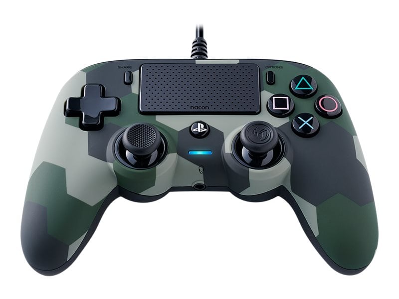 Manette filaire PS4 officielle compacte - Vert camo