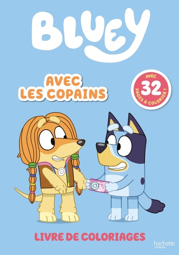 Bluey - Avec les copains - Livre de coloriages : Livre de coloriages