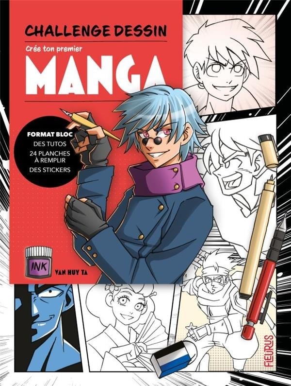Bloc challenge dessin - Crée ton premier manga !!