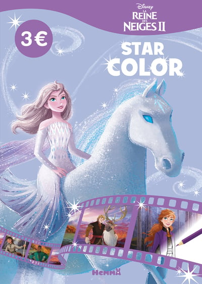 Star color - la reine des neiges 2 - elsa sur cheval