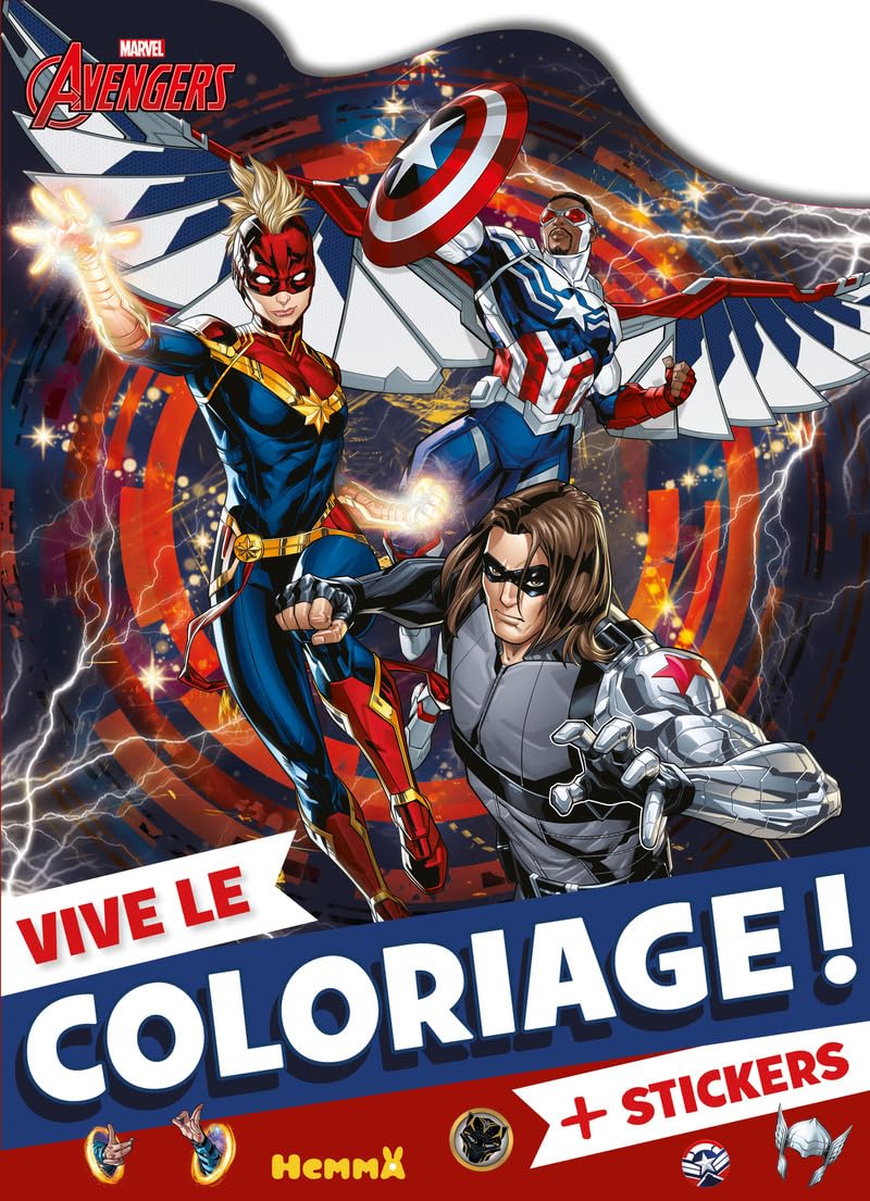 Vive le coloriage ! : Avengers : Falcon, le Soldat de l'Hiver, Captain Marvel