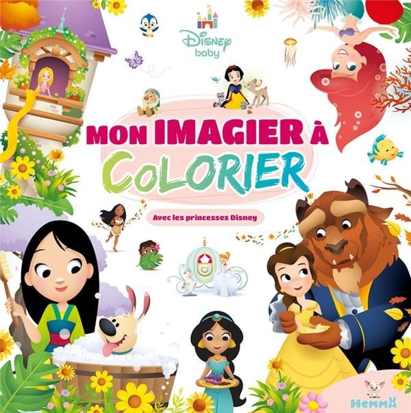 Disney Baby - Mon imagier à colorier - avec les princesses Disney