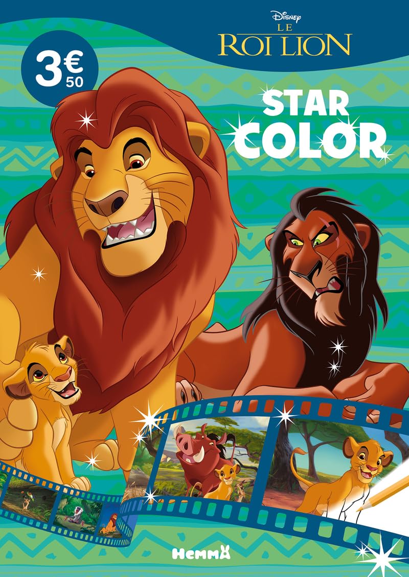 Disney le roi lion - star color (simba, mufasa et scar)