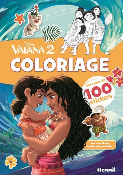 Coloriage avec stickers : Disney Vaiana 2 - Coloriage avec plus de 100 stickers (Vaiana et sa petite soeur)