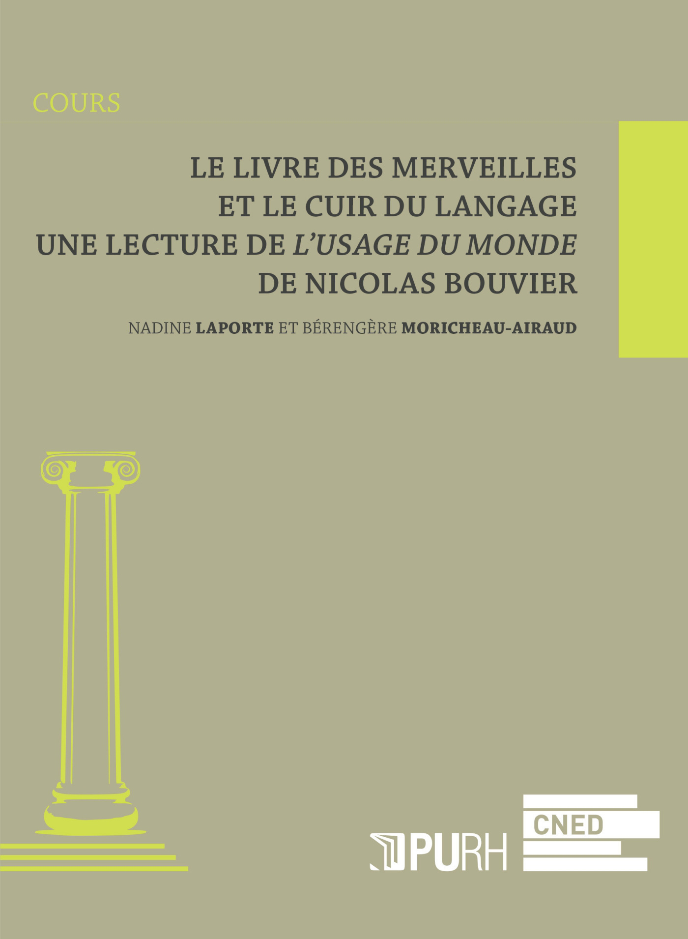 Laporte Nadine Le Livre Des Merveilles Et Le Cuir Du Langage - Lecture De L'usage Du Monde De Nicolas Bouvier