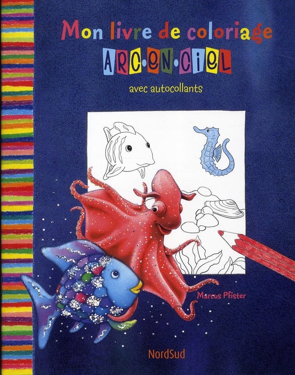 Mon livre de coloriage arc en ciel avec autocollants