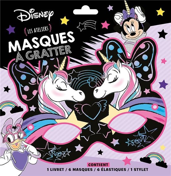 Les ateliers disney - minnie et la licorne - masques à gratter