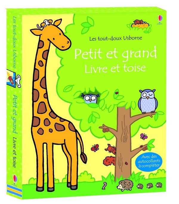 Coffret Petit et grand - Livre et toise - Les tout-doux Usborne