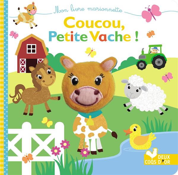 Coucou, petite vache ! livre marionnette à doigt