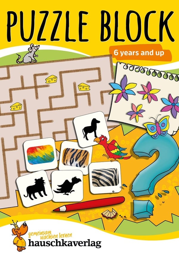 Puzzle Activity Book from 6 Years: Colourful Preschool Activity Books with Puzzle Fun : Labyrinth, Sudoku, Search and Find Books for Children, Promotes Concentration & Logical Thinking