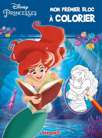 Mon premier bloc à colorier - disney princesses - ariel et vaiana