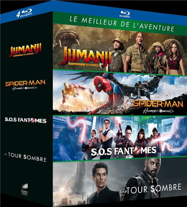 Le Meilleur de l'aventure - Coffret : Jumanji : Bienvenue dans la jungle + Spider-Man : Homecoming + SOS Fantômes + La Tour Sombre