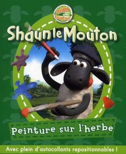 Shaun le mouton - peinture sur l'herbe