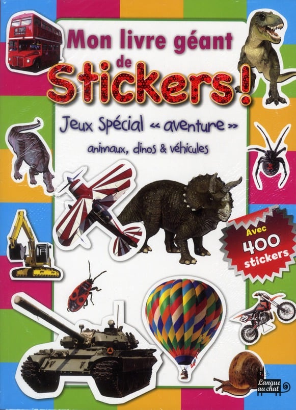 Livre geant stickers dinosaure