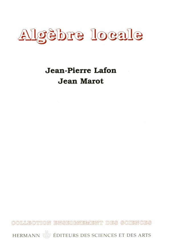 Jean-Pierre Lafon Algèbre Locale