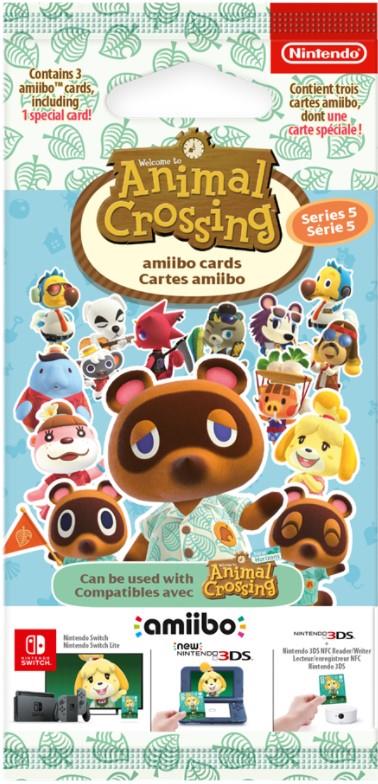 Paquet de 3 cartes Animal Crossing Série 5 1 carte spéciale + 2 standard SWITCH - vue 5