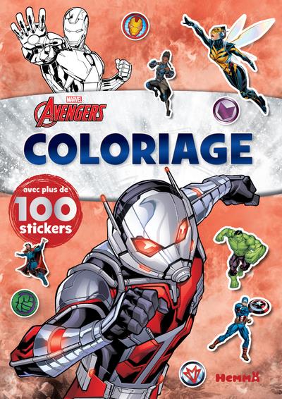 Marvel avengers - coloriage avec plus de 100 stickers (ant-man)