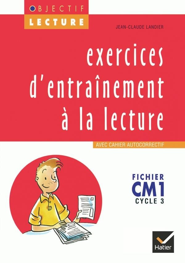 Jean-Claude Landier Exercices D'entrainement A La Lecture Cm1 Cycle 3. - Fichier, Avec Cahier Autocorrectif