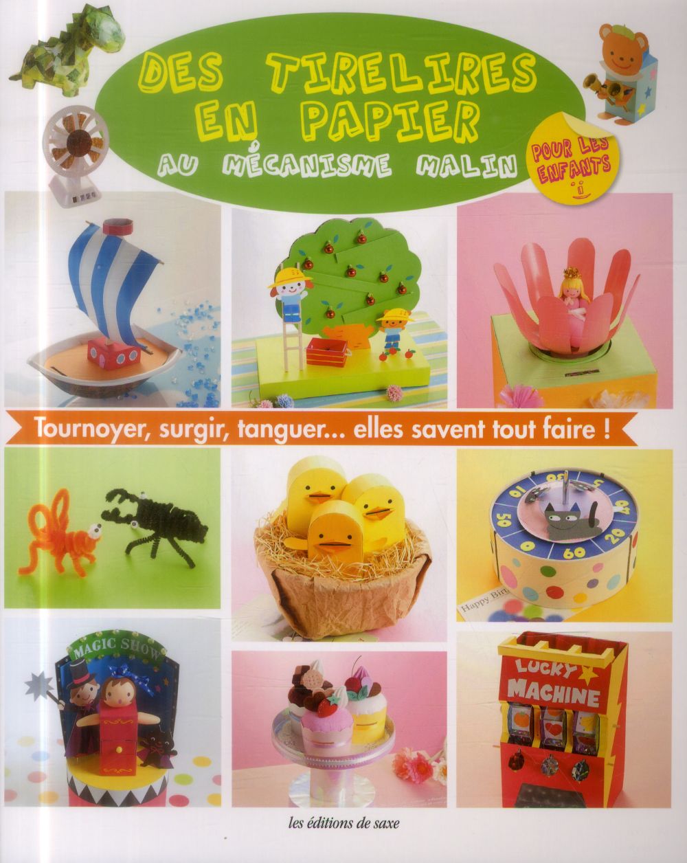 Des tirelires en papier au mecanisme malin - pour les enfants - tournoyer, surgir, tanguer