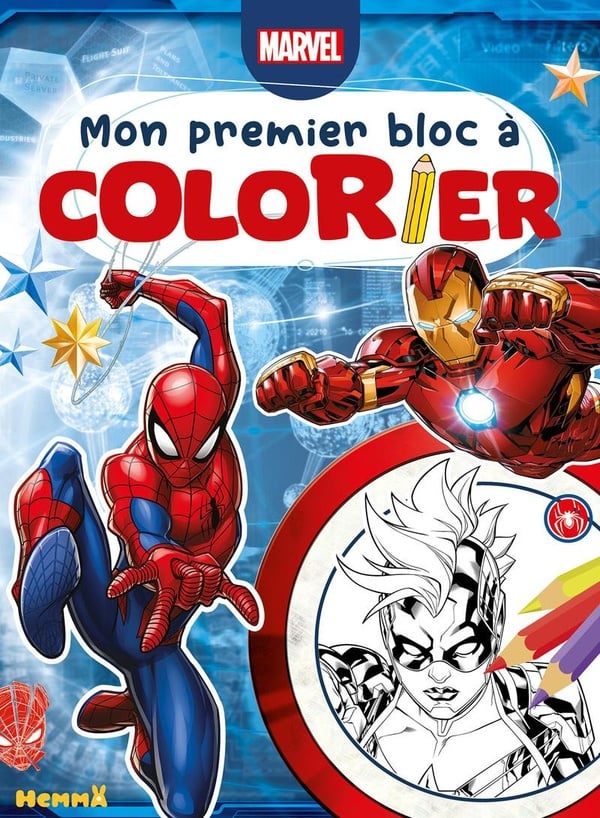 Marvel - Mon premier bloc à colorier (Spider-Man, Iron Man, Gamora)