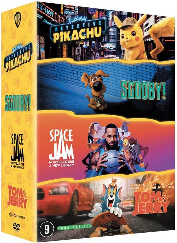 4 films en famille : Pokémon - Détective Pikachu + Scooby ! + Tom et Jerry + Space Jam - Nouvelle Ère