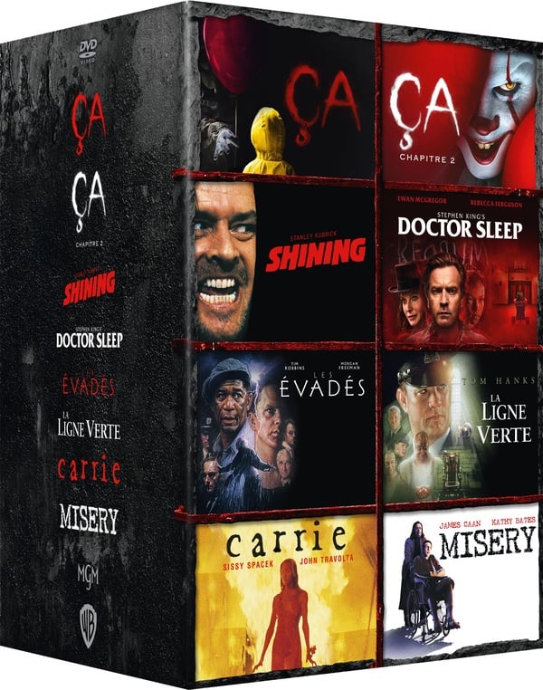 Coffret Stephen King : Ça + Ça - Chapitre 2 + Shining + Misery + Doctor Sleep + La Ligne verte + Carrie + Les Évadés