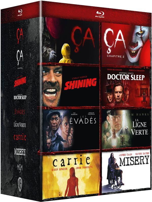 Coffret Stephen King : Ça + Ça - Chapitre 2 + Shining + Misery + Doctor Sleep + La Ligne verte + Carrie + Les Évadés