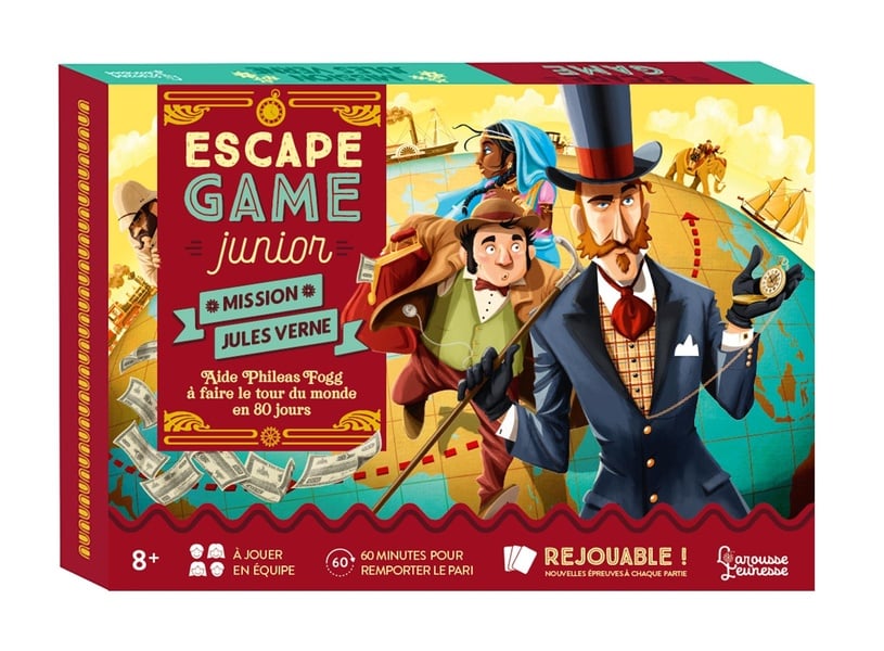 Escape game junior : mission Jules Vernes : aide Phileas Fogg a faire le tour du monde