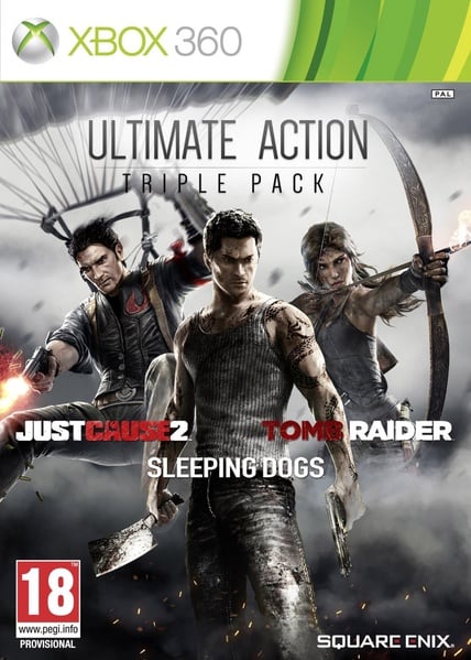 Action Pack : Tomb Raider + Just Cause 2 + Sleeping Dogs Xbox 360 - vue 3