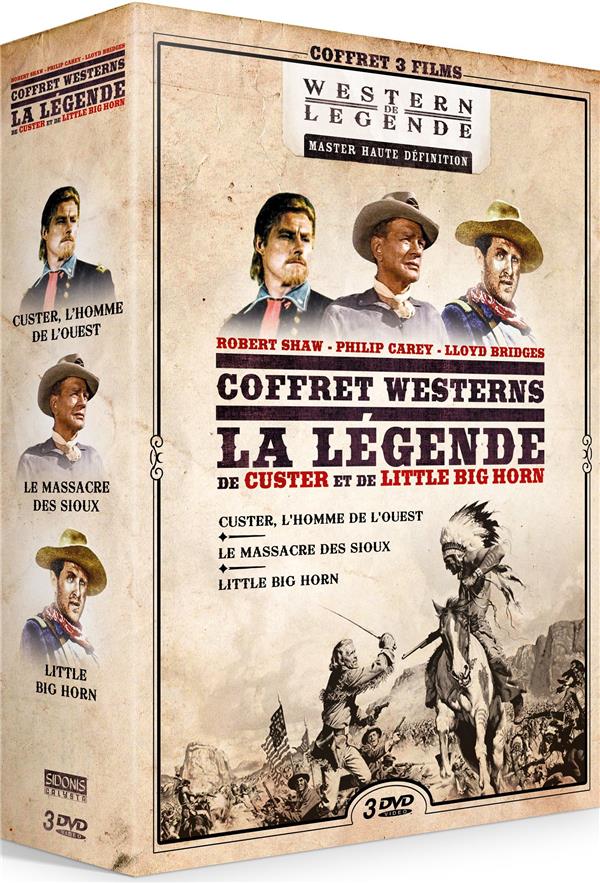 Westerns - La légende de Custer et de Little Big Horn - Coffret 3 Films : Custer, l'homme de l'ouest + Le massacre des Sioux + Little Big Horn