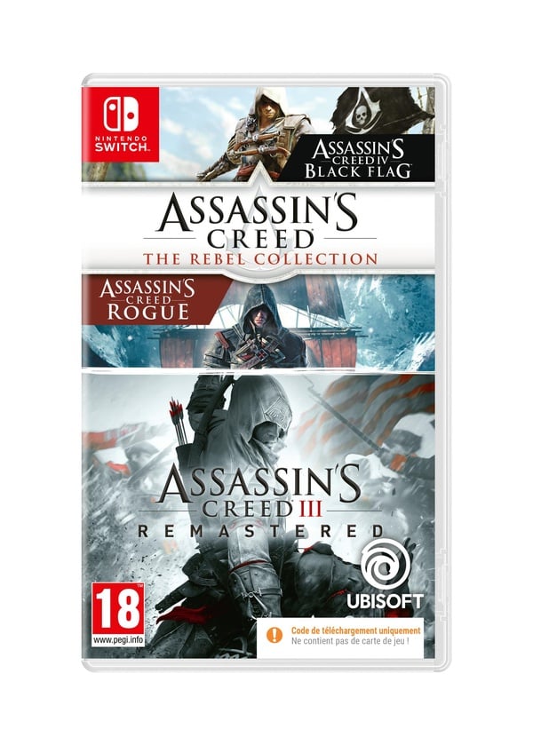Compilation Assassin's Creed 3 + Liberation & Assassin's Creed Rebel Collection (Code in a Box)