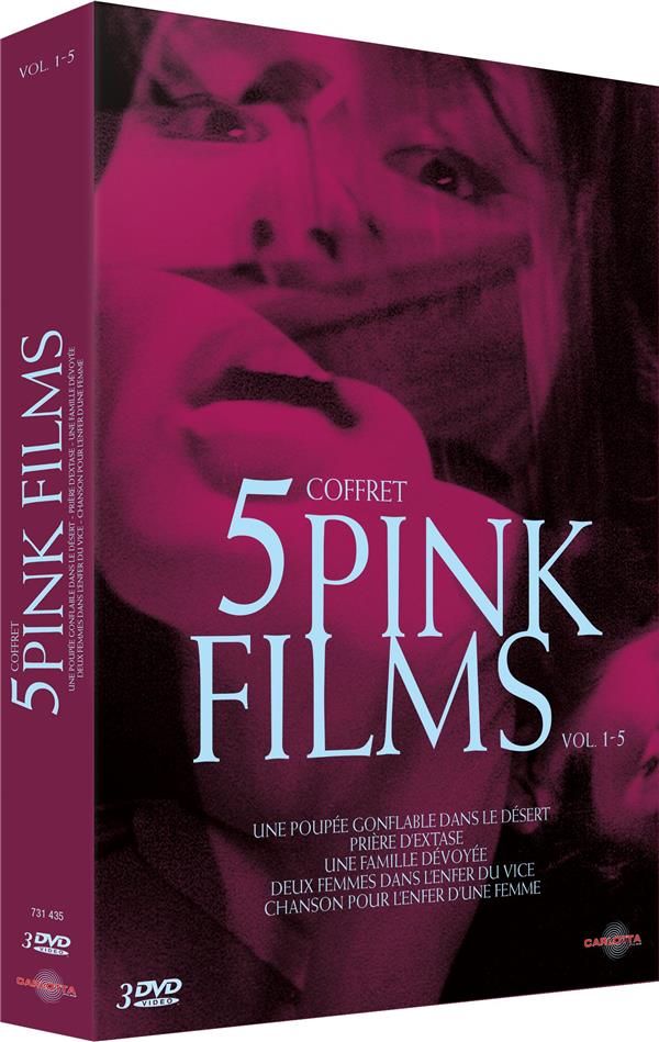 Coffret 5 Pink Films - Vol. 1-5 : Une poupée gonflable dans le désert + Deux femmes dans l'enfer du vice + Chanson pour l'enfer d'une femme + Prière d'extase + Une famille dévoyée