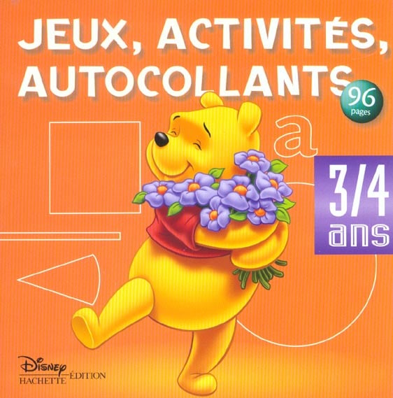 Jeux, activités, autocollants - winnie l'ourson - 3/4 ans