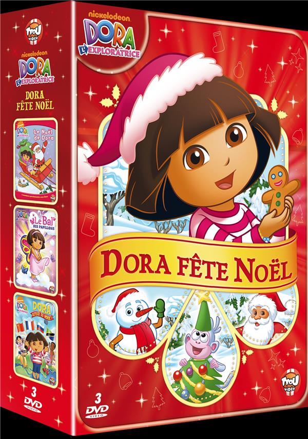 Dora l'exploratrice - Coffret Dora fête Noël : Le Noël de Dora + Le bal des papillons + Dora autour du monde