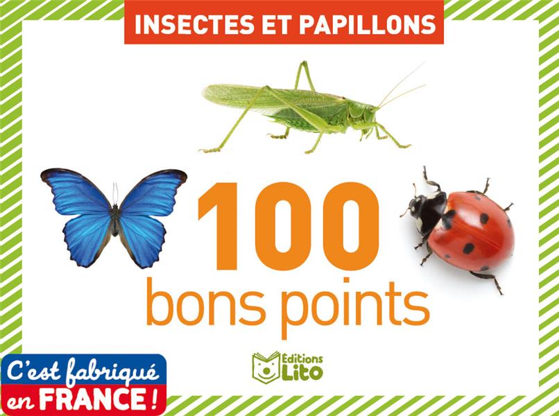 Boîte de 100 bons points : insectes et papillons