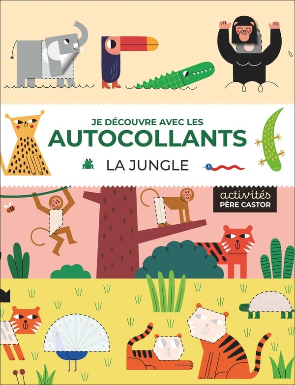 Je découvre avec les autocollants : La jungle