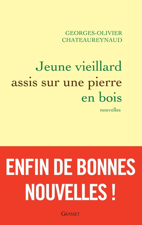 Jeune vieillard assis sur une pierre en bois