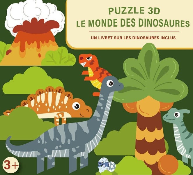 Coffret puzzle 3D : le monde des dinosaures