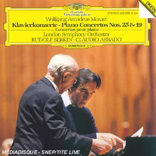 Mozart : piano concerto No. 25 & 19