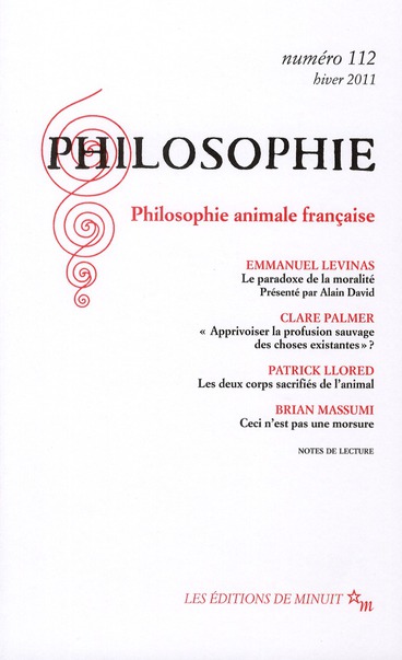 Alain David Philosophie N° 112 Hiver 2011 - Philosophie Animale Française