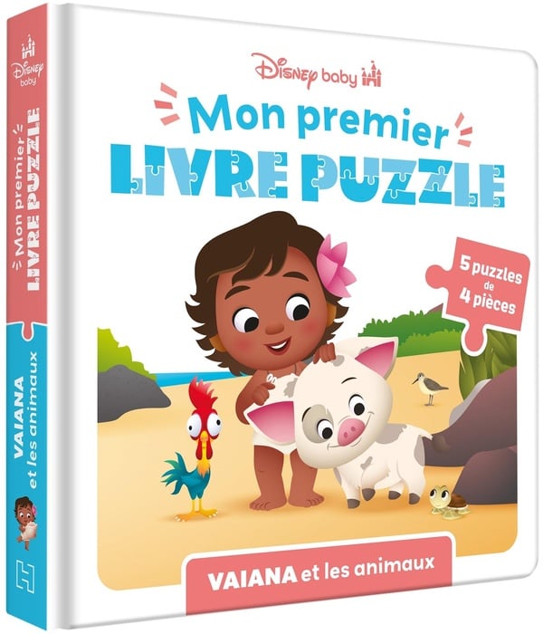 Mon premier livre puzzle : Disney Baby : Vaiana et les animaux