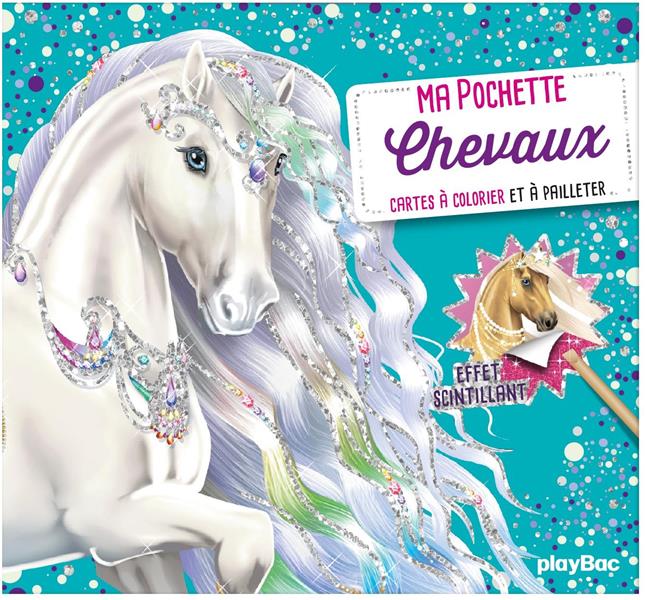 Ma pochette chevaux - carte à pailleter et à colorier (édition 2019)