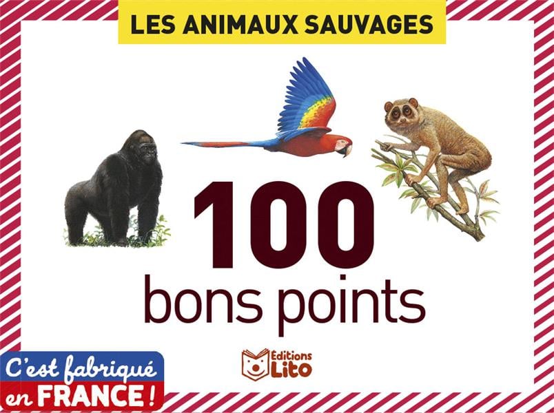 Boîte de 100 bons points : les animaux sauvages