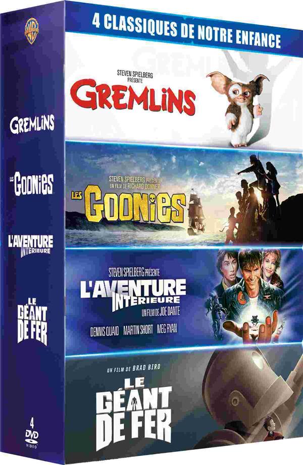 4 classiques de notre enfance - Coffret : Gremlins + Les Goonies + L'Aventure intérieure + Le Géant de fer