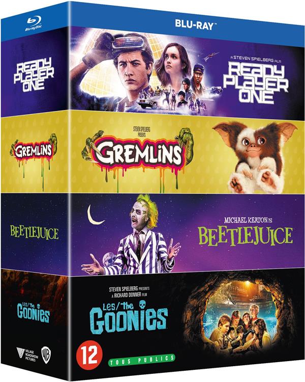 Années 1980 - 4 films collection : Les Goonies + Gremlins + Beetlejuice + Ready Player One