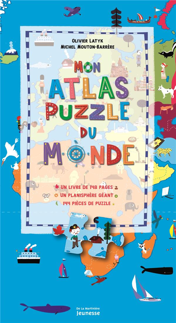 Mon atlas puzzle du monde - coffret