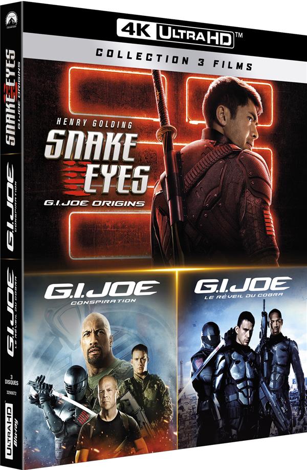 Collection 3 films : Snake Eyes : G.I. Joe Origins + G.I. Joe : Conspiration + G.I. Joe : Le Réveil du Cobra